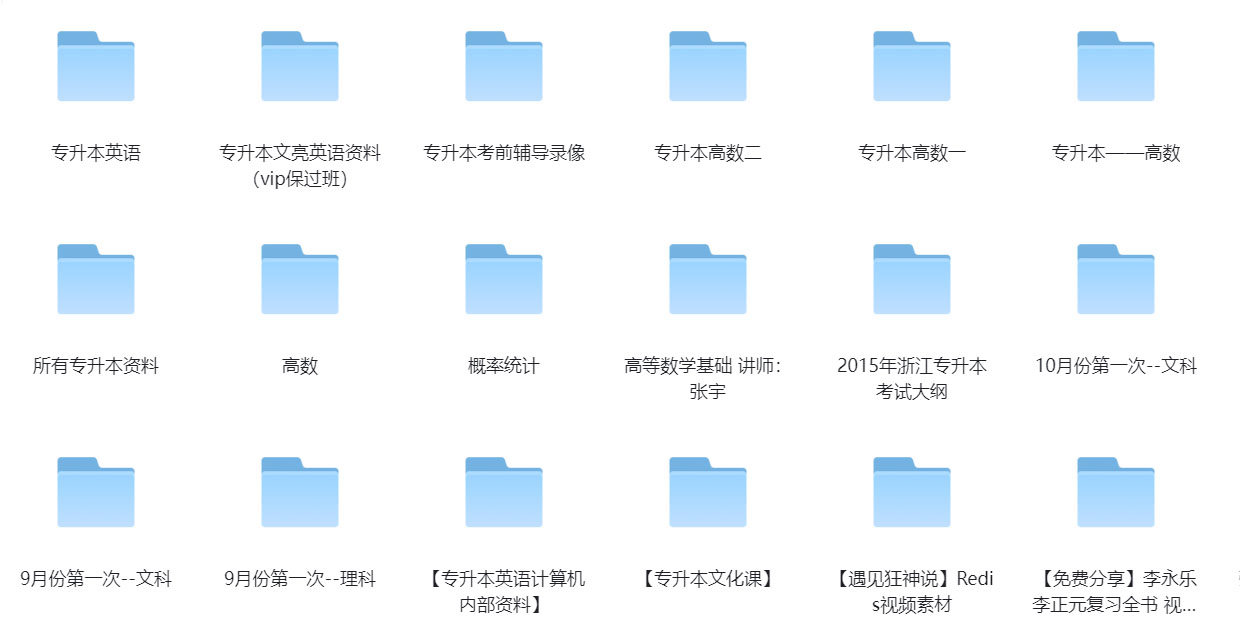 图片[1] • 专升本文理科内部资料全套视频类教辅汇总下载